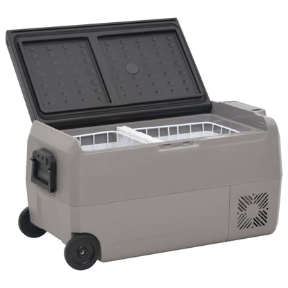 vidaXL Cool Box with Wheel and Handle Black&Grey 36 L PP&PE (UK/IE only)