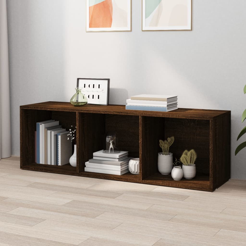 vidaXL Book Cabinet/TV Cabinet Brown Oak 36x30x114 cm Engineered Wood