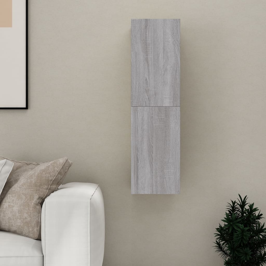 vidaXL Wall-mounted TV Cabinet Grey Sonoma 30.5x30x110 cm