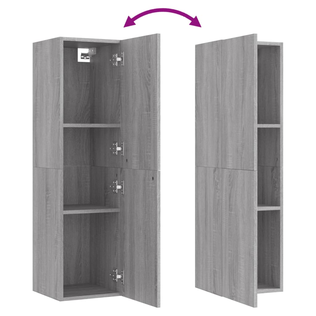 vidaXL Wall-mounted TV Cabinet Grey Sonoma 30.5x30x110 cm