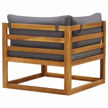 vidaXL Sectional Corner Sofas 2 pcs with Cushions Solid Wood Acacia