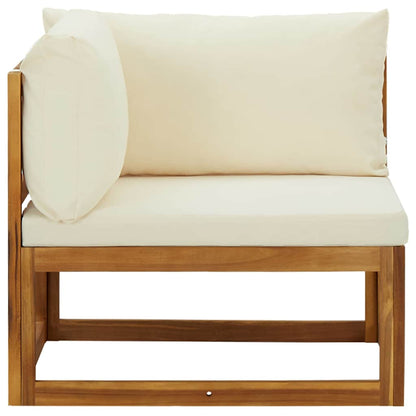 vidaXL Sectional Corner Sofas 2 pcs with Cushions Solid Wood Acacia