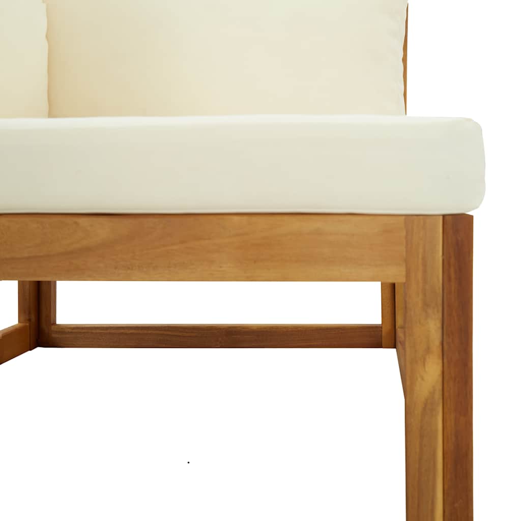 vidaXL Sectional Corner Sofas 2 pcs with Cushions Solid Wood Acacia