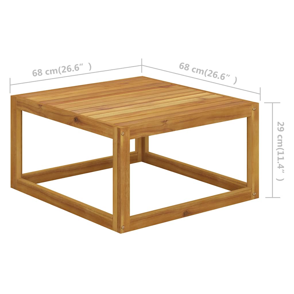 vidaXL Footrest with Cream White Cushion Solid Wood Acacia