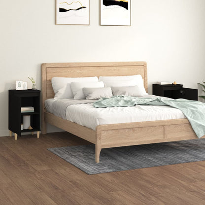 vidaXL Bedside Cabinets 2 pcs Black 40x35x70 cm Engineered Wood