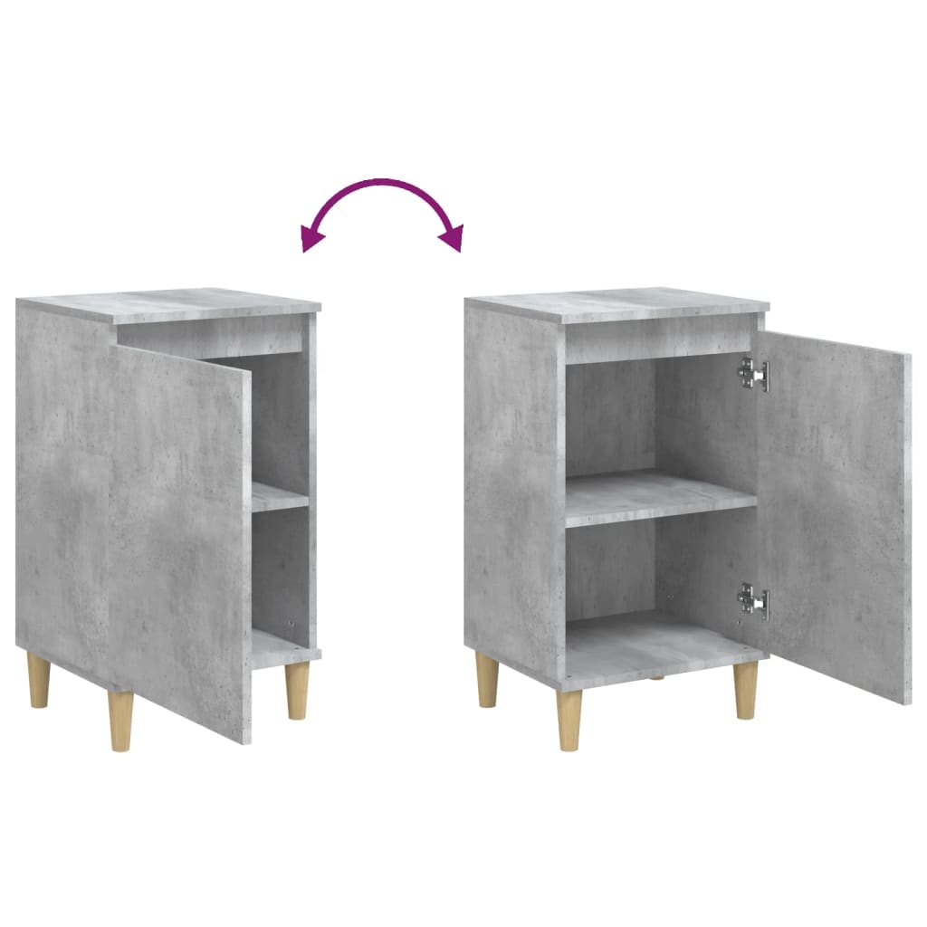 vidaXL Bedside Cabinet Concrete Grey 40x35x70 cm Engineered Wood