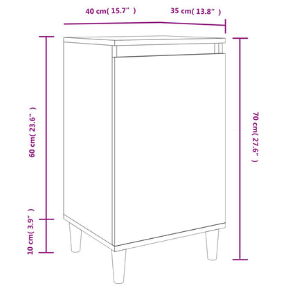 vidaXL Bedside Cabinets 2 pcs Concrete Grey 40x35x70 cm Engineered Wood