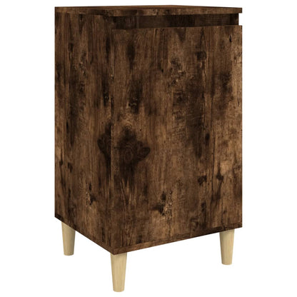 vidaXL Bedside Cabinet Smoked Oak 40x35x70 cm Engineered Wood