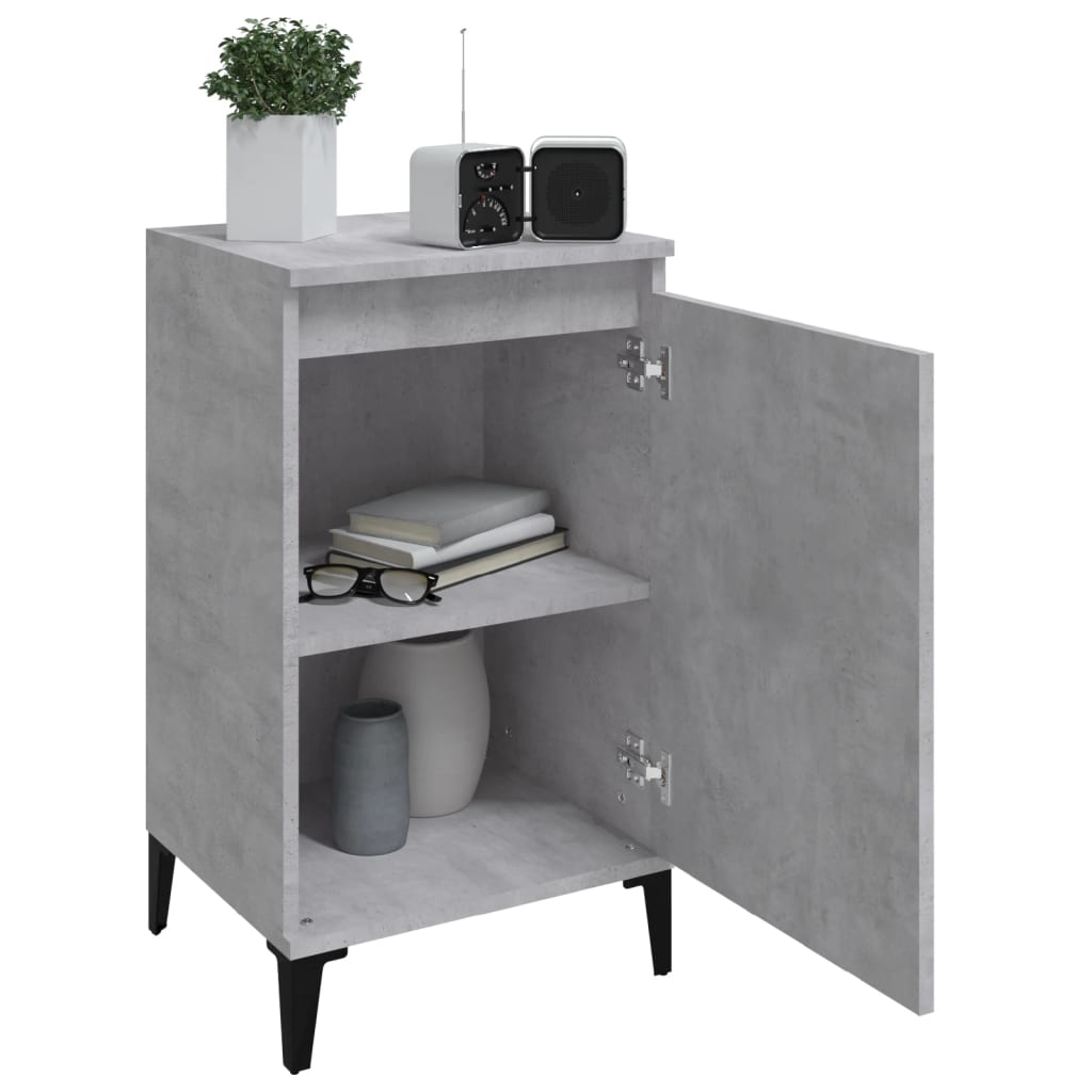 vidaXL Bedside Cabinet Concrete Grey 40x35x70 cm Engineered Wood