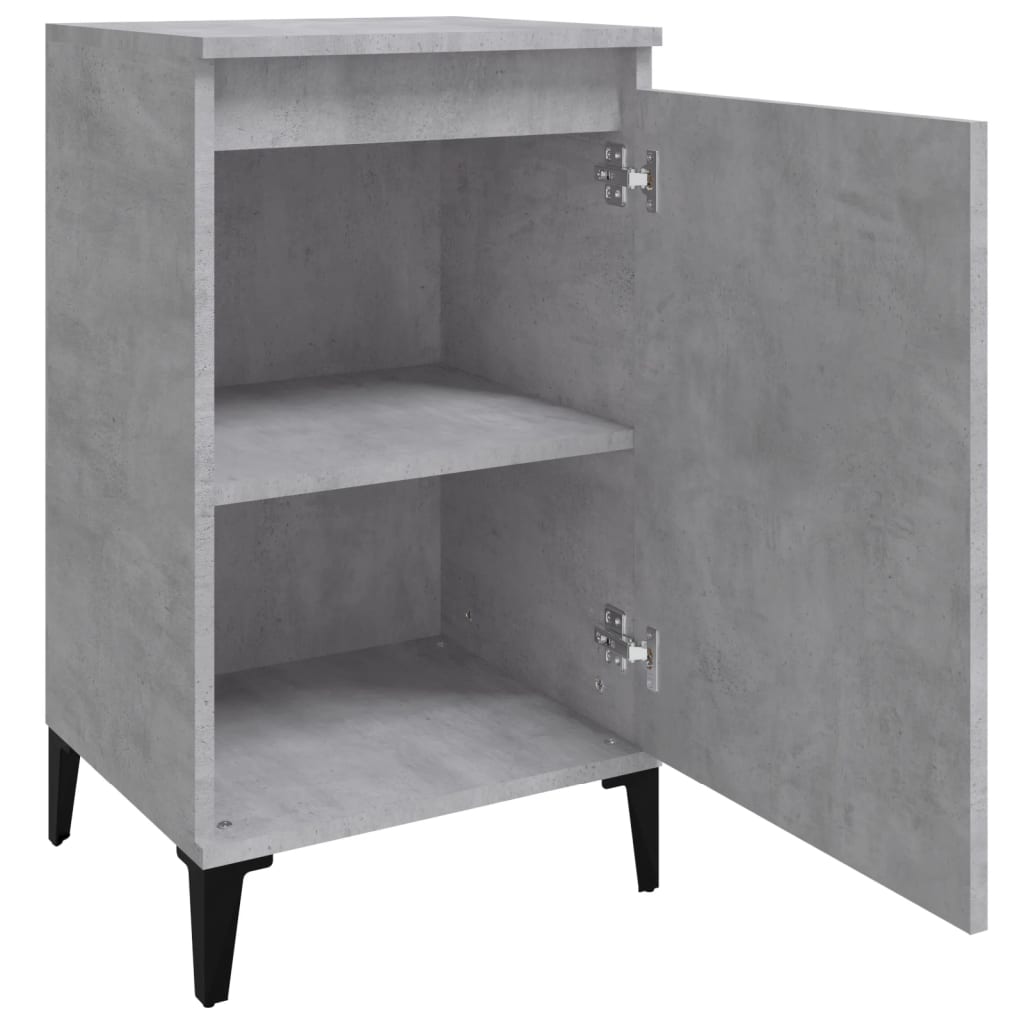 vidaXL Bedside Cabinet Concrete Grey 40x35x70 cm Engineered Wood