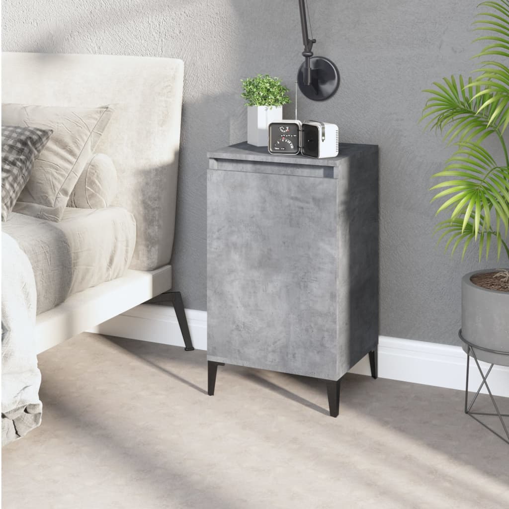 vidaXL Bedside Cabinet Concrete Grey 40x35x70 cm Engineered Wood