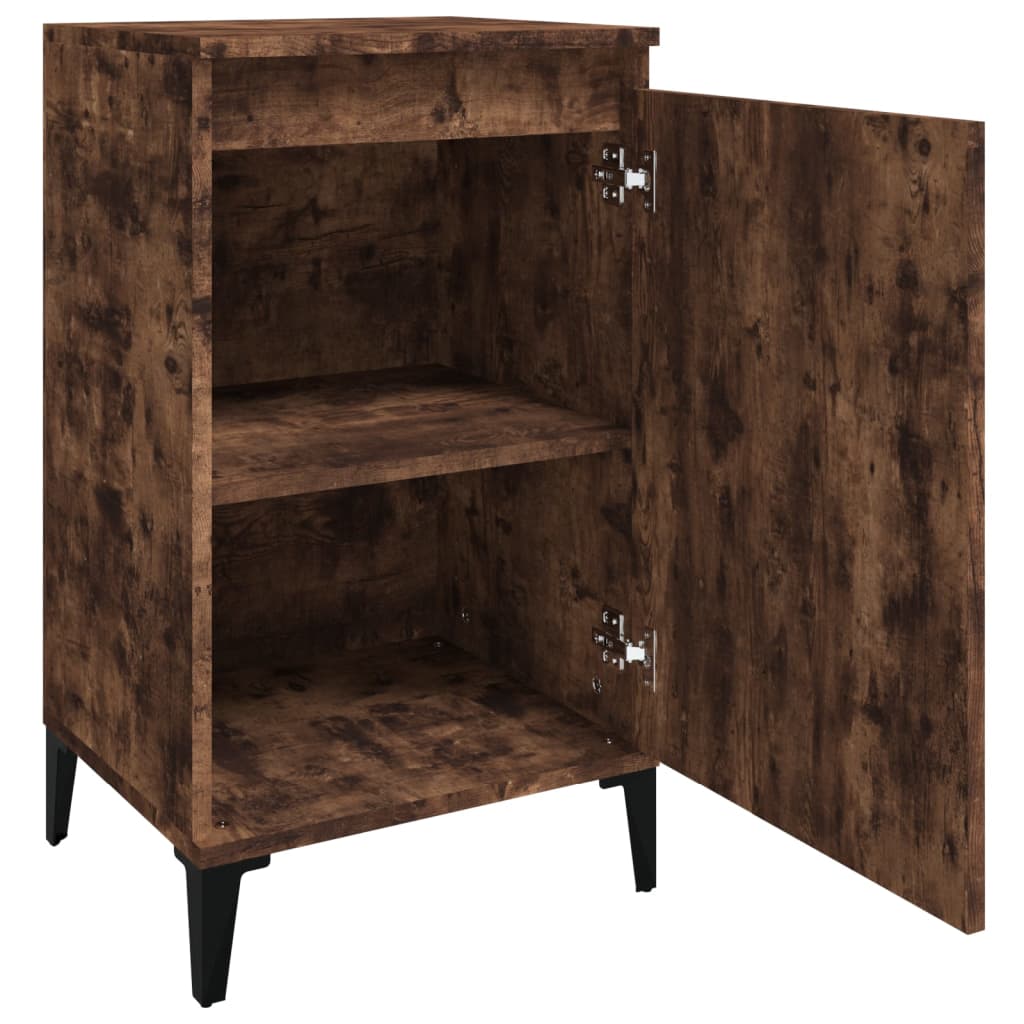 vidaXL Bedside Cabinets 2 pcs Smoked Oak 40x35x70 cm Engineered Wood