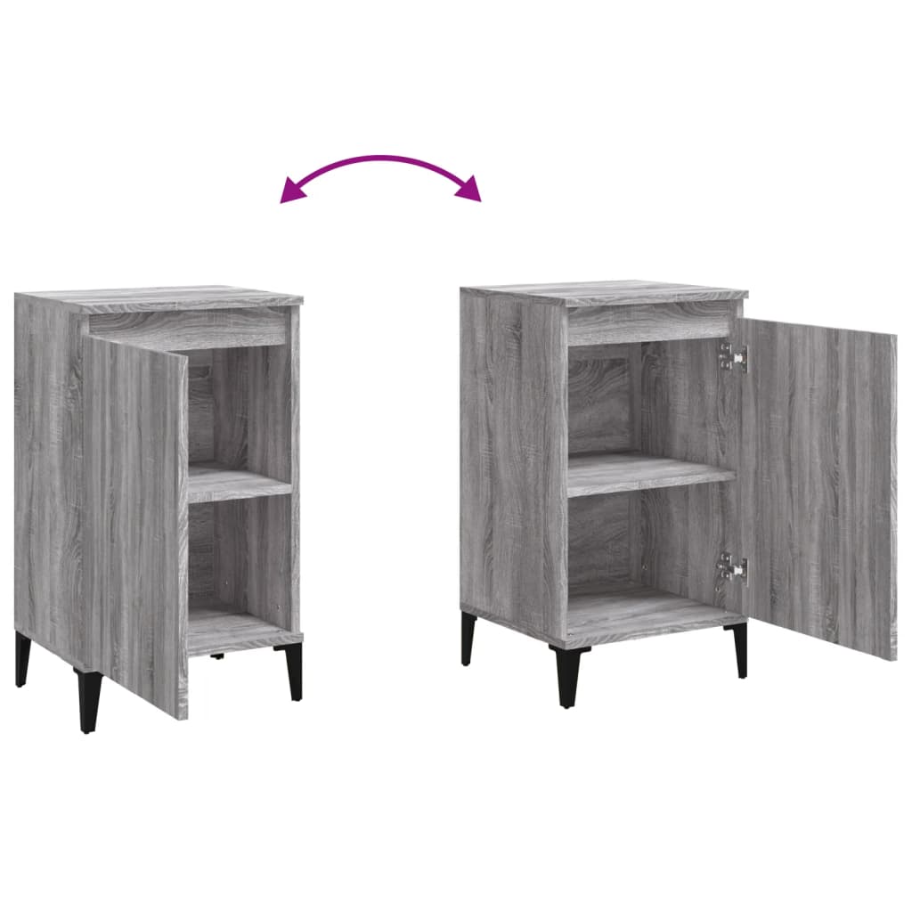 vidaXL Bedside Cabinet Grey Sonoma 40x35x70 cm Engineered Wood