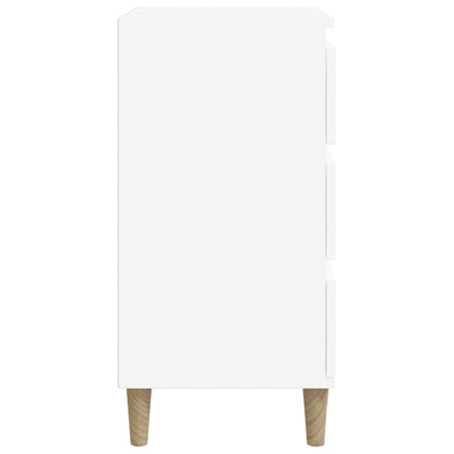 vidaXL Bedside Cabinet White 40x35x70 cm Engineered Wood