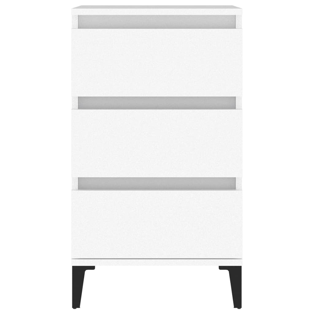 vidaXL Bedside Cabinet White 40x35x70 cm Engineered Wood