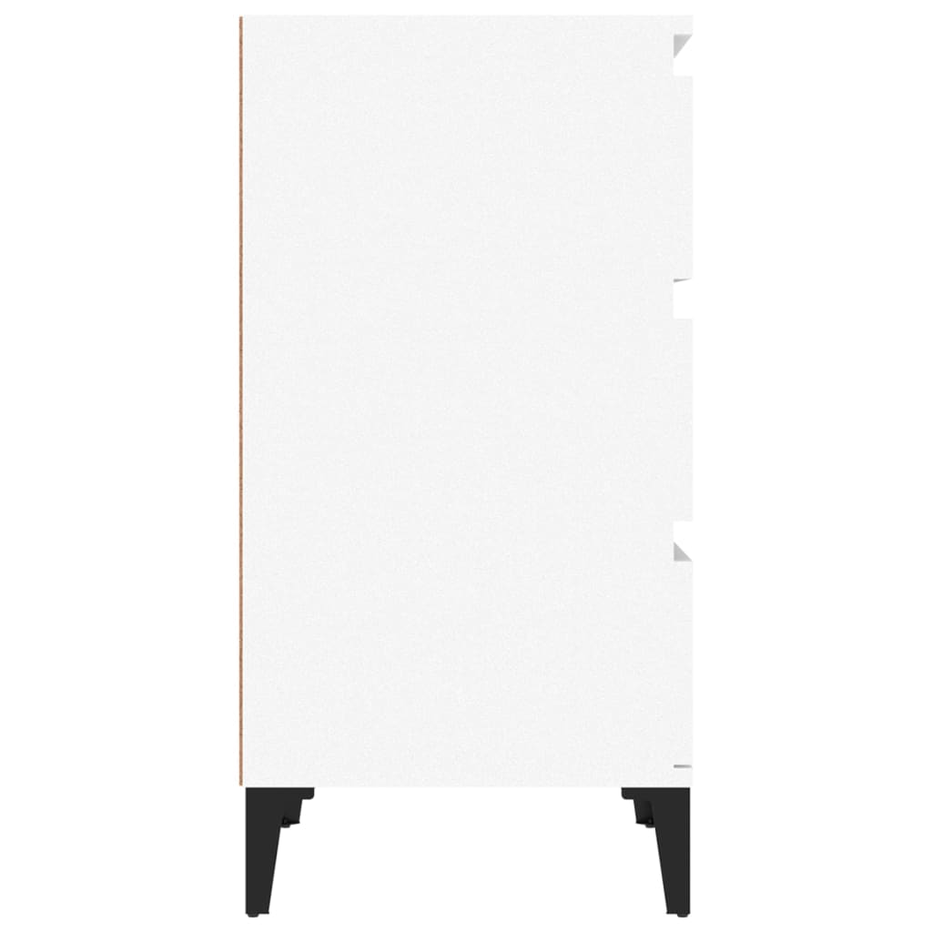 vidaXL Bedside Cabinet White 40x35x70 cm Engineered Wood