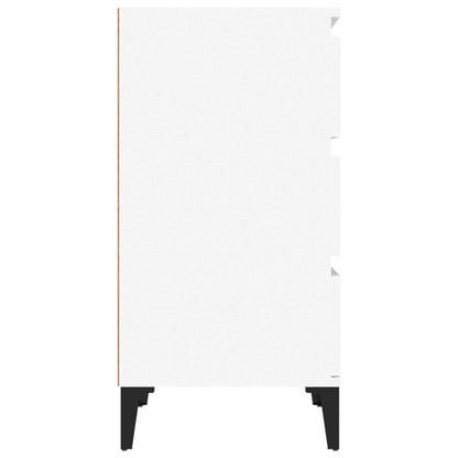 vidaXL Bedside Cabinet White 40x35x70 cm Engineered Wood