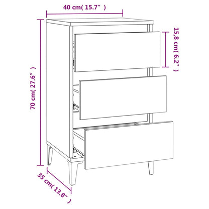 vidaXL Bedside Cabinet Sonoma Oak 40x35x70 cm Engineered Wood