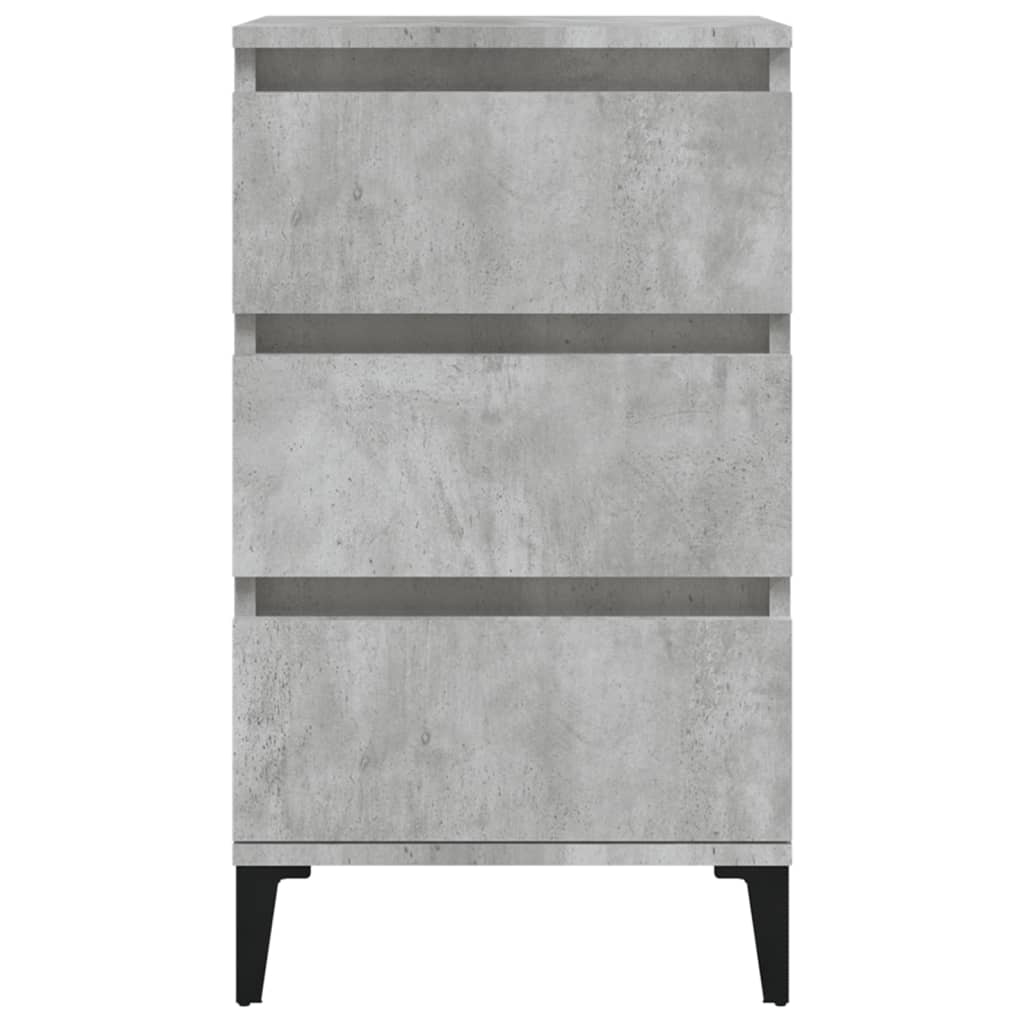 vidaXL Bedside Cabinet Concrete Grey 40x35x70 cm Engineered Wood