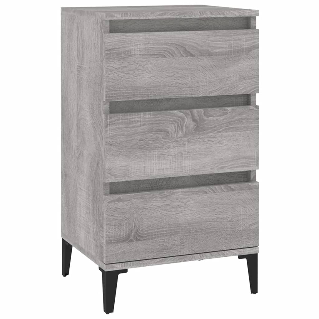 vidaXL Bedside Cabinet Grey Sonoma 40x35x70 cm Engineered Wood
