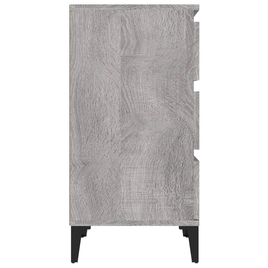 vidaXL Bedside Cabinet Grey Sonoma 40x35x70 cm Engineered Wood