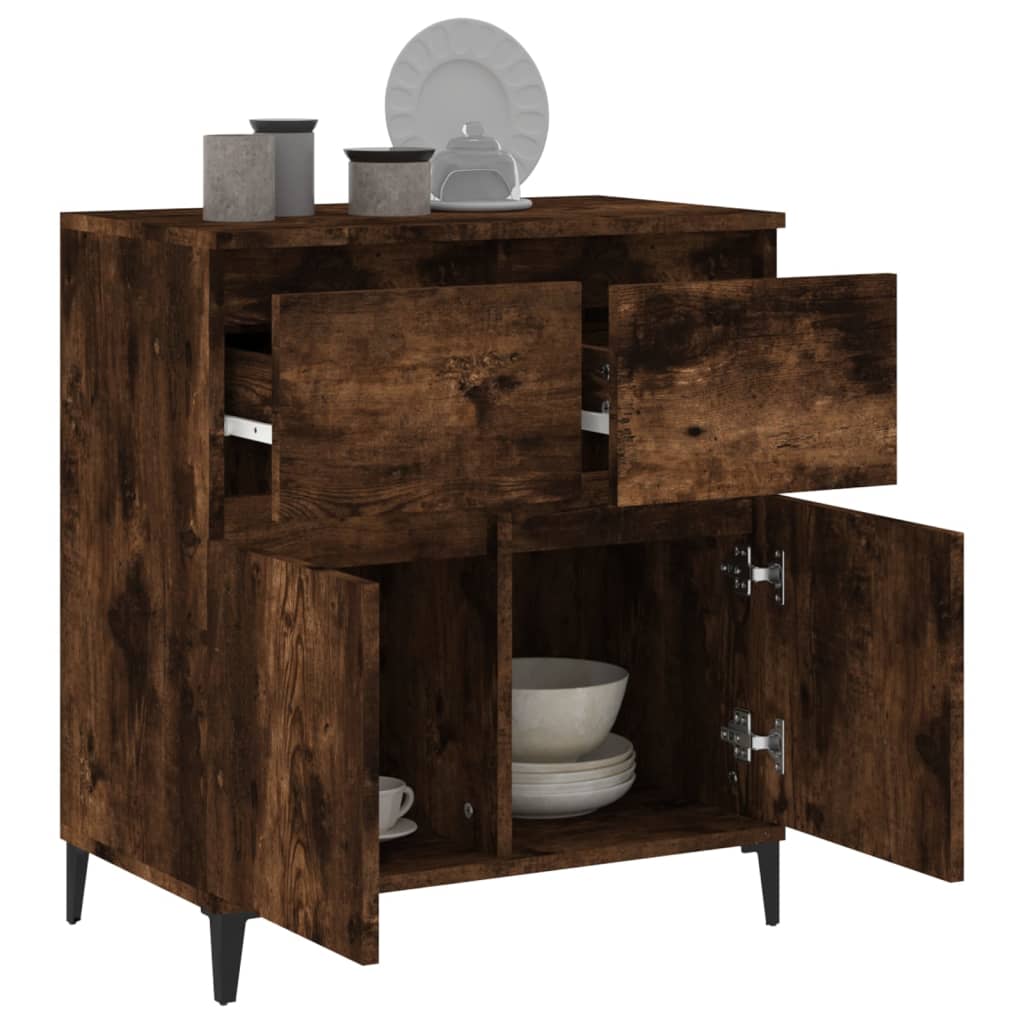 vidaXL Sideboard Smoked Oak 60x35x70 cm Engineered Wood