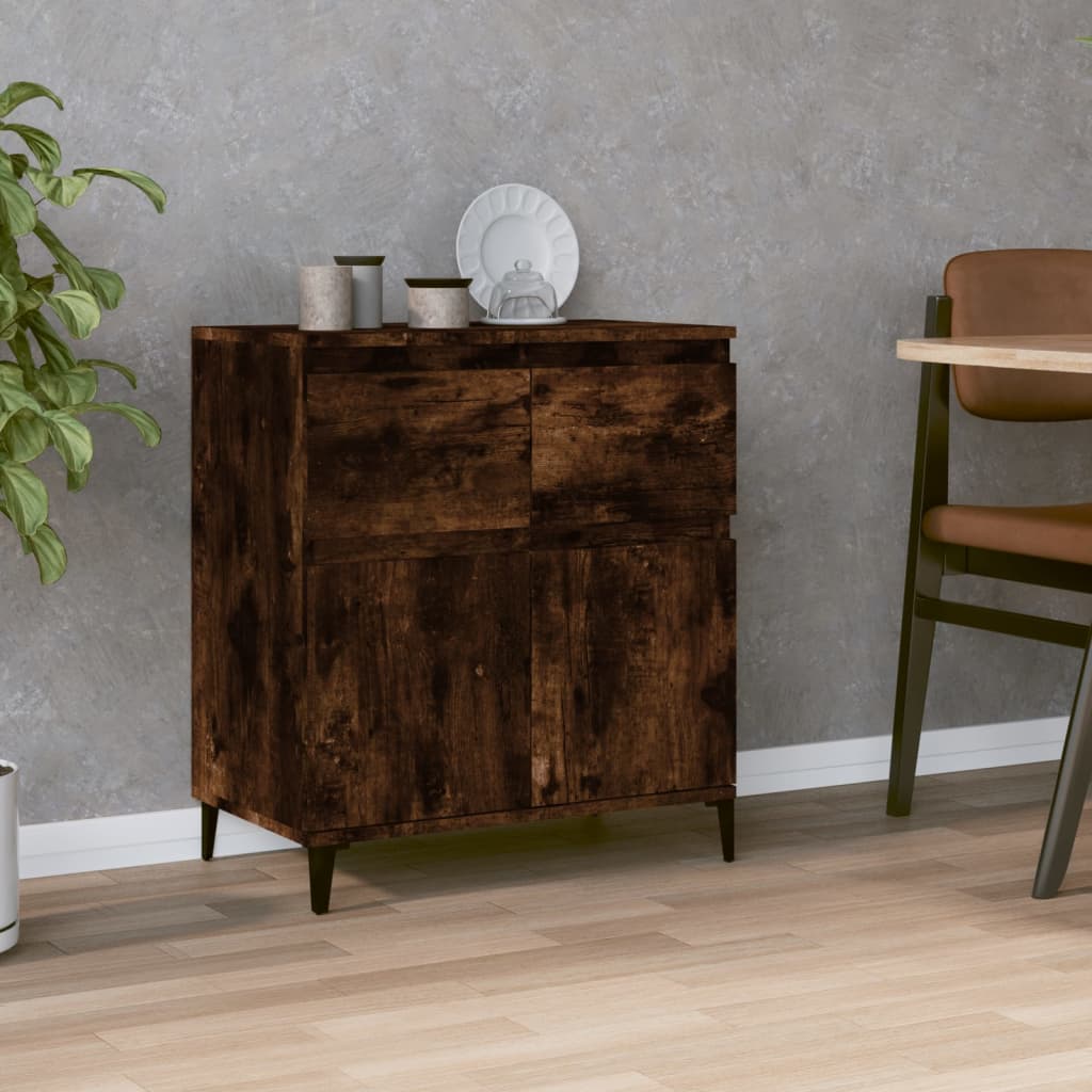 vidaXL Sideboard Smoked Oak 60x35x70 cm Engineered Wood