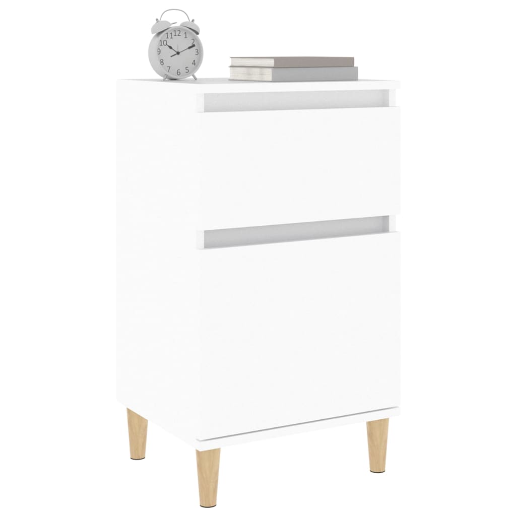 vidaXL Bedside Cabinet White 40x35x70 cm