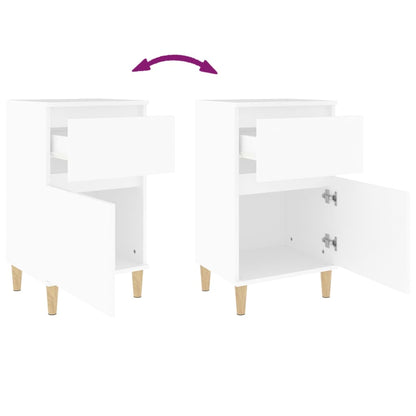 vidaXL Bedside Cabinet White 40x35x70 cm