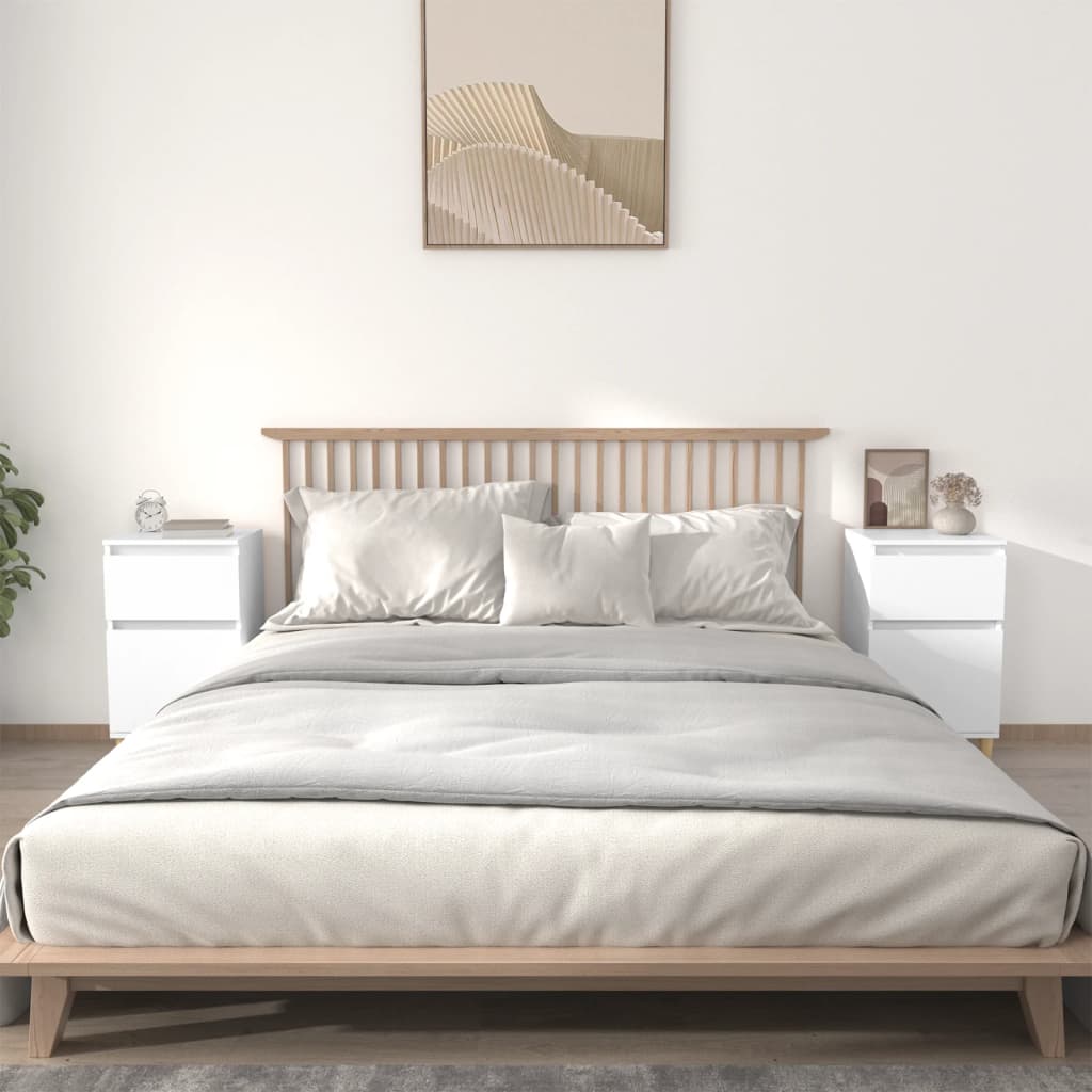 vidaXL Bedside Cabinets 2 pcs White 40x35x70 cm