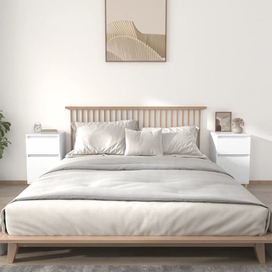 vidaXL Bedside Cabinets 2 pcs White 40x35x70 cm