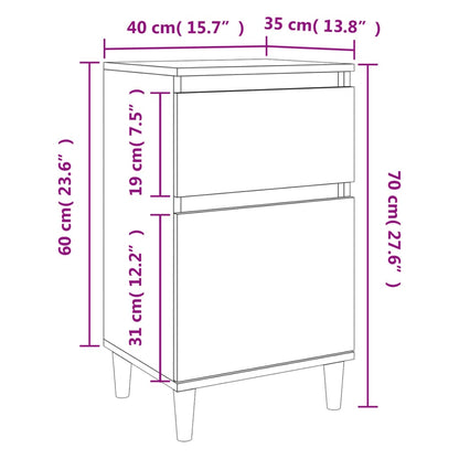 vidaXL Bedside Cabinets 2 pcs Sonoma Oak 40x35x70 cm