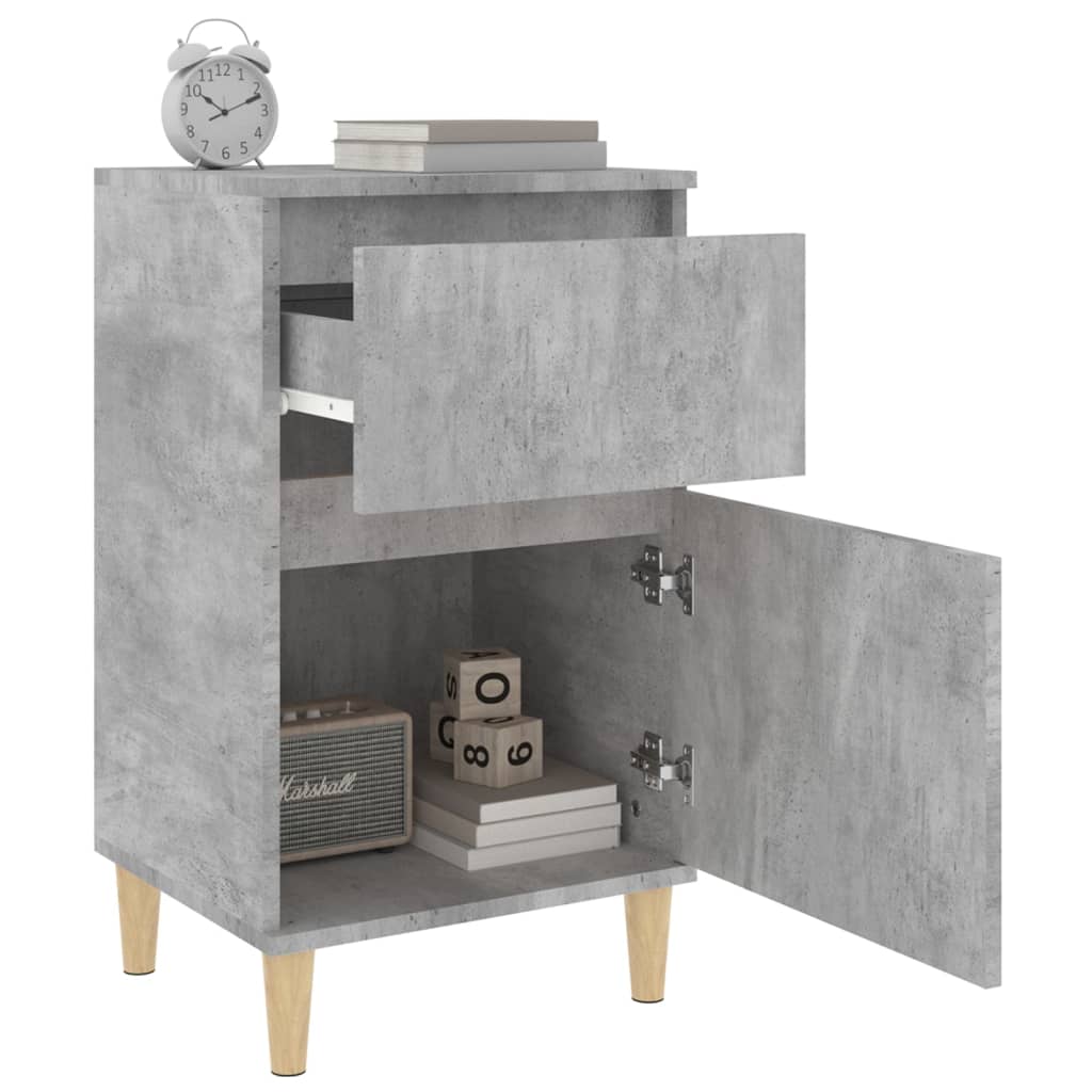 vidaXL Bedside Cabinet Concrete Grey 40x35x70 cm