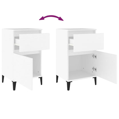 vidaXL Bedside Cabinet White 40x35x70 cm