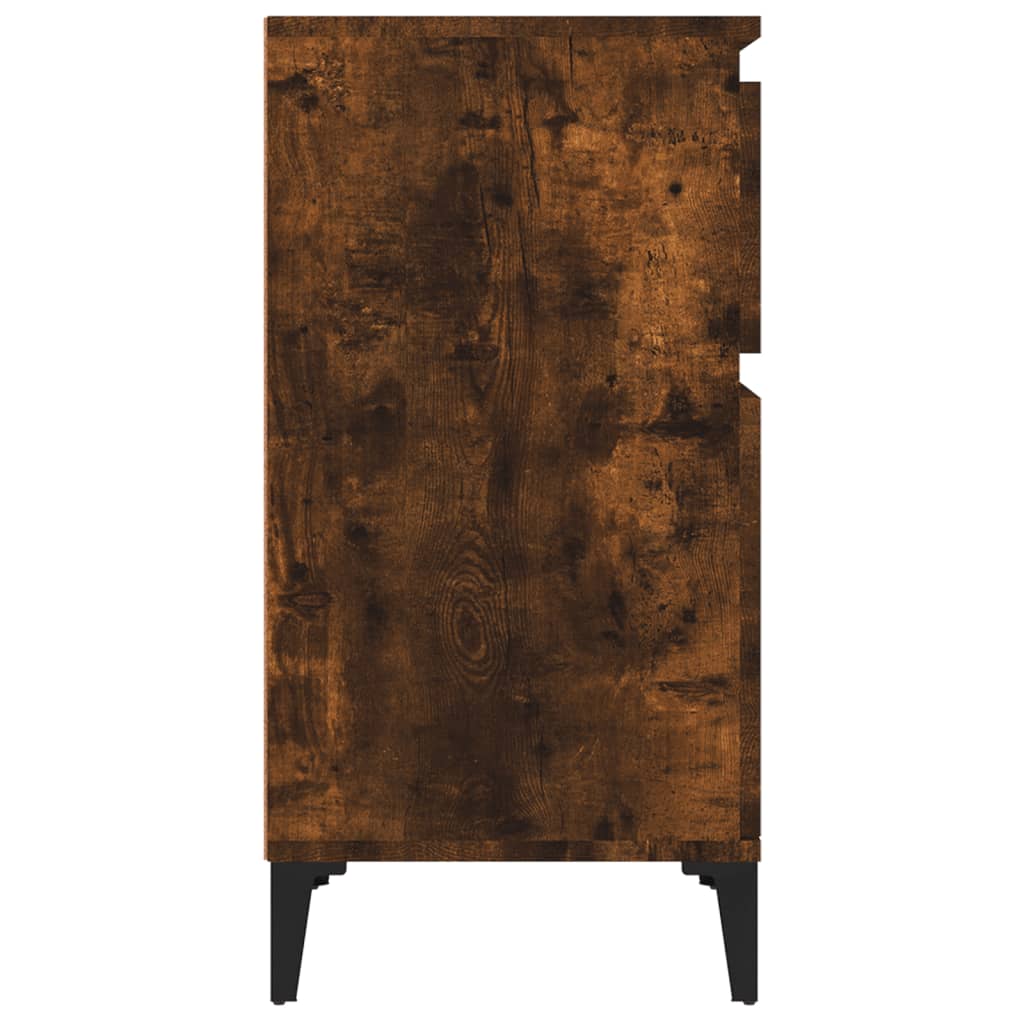 vidaXL Bedside Cabinets 2 pcs Smoked Oak 40x35x70 cm
