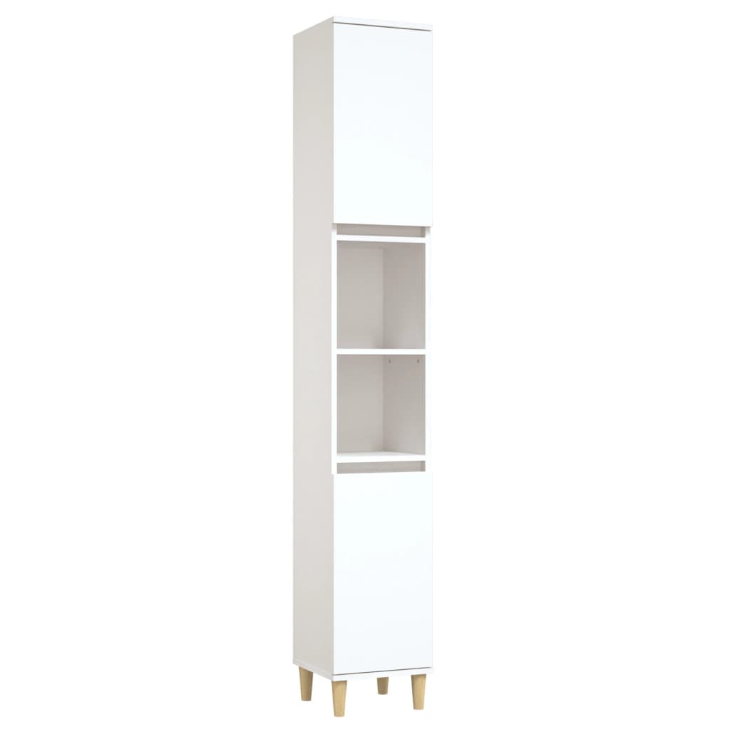 vidaXL Bathroom Cabinet White 30x30x190 cm Engineered Wood