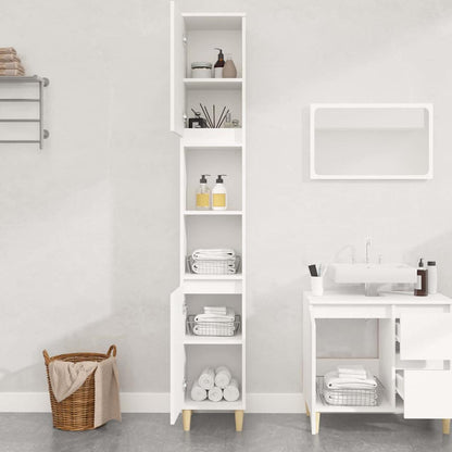 vidaXL Bathroom Cabinet White 30x30x190 cm Engineered Wood