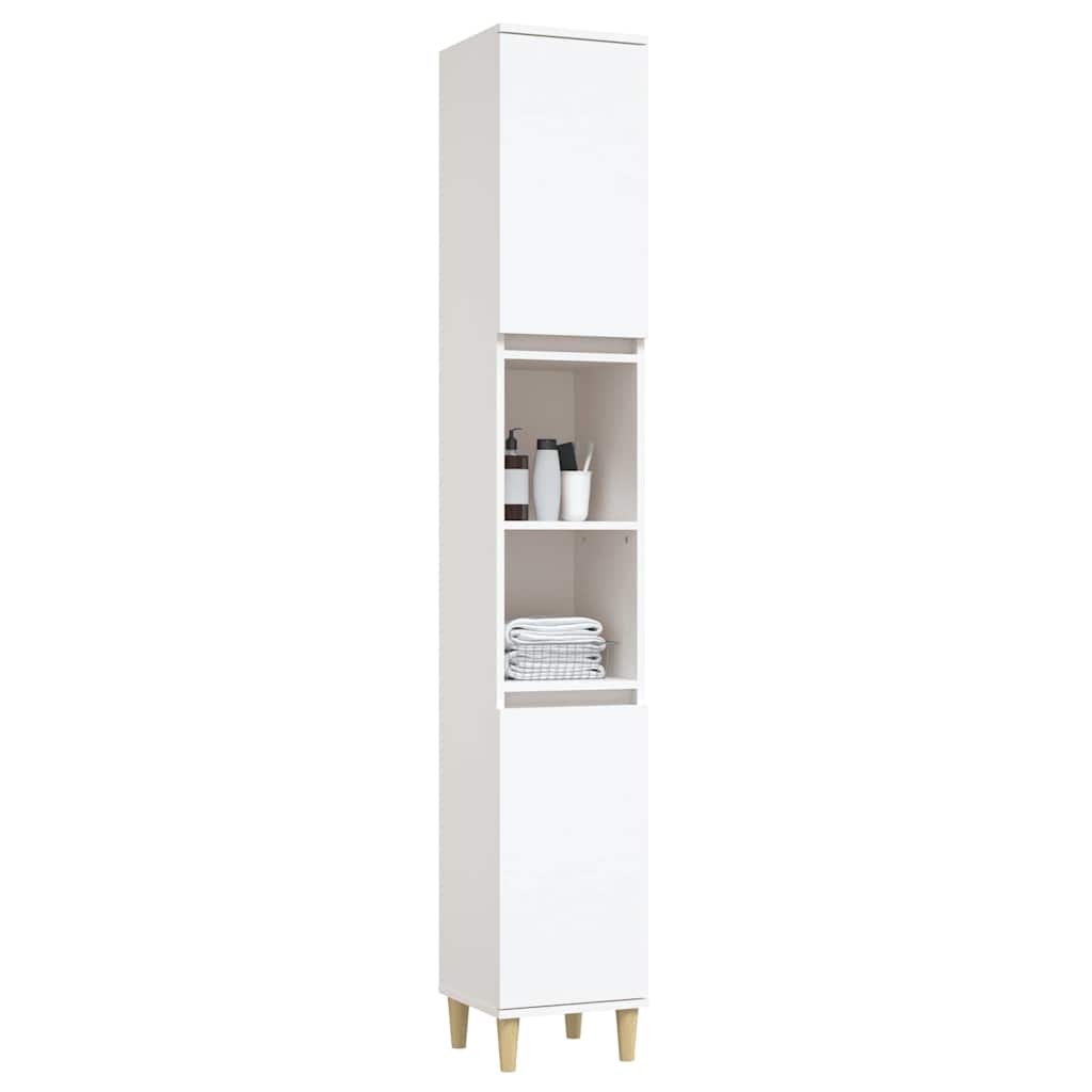 vidaXL Bathroom Cabinet White 30x30x190 cm Engineered Wood