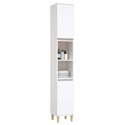 vidaXL Bathroom Cabinet White 30x30x190 cm Engineered Wood