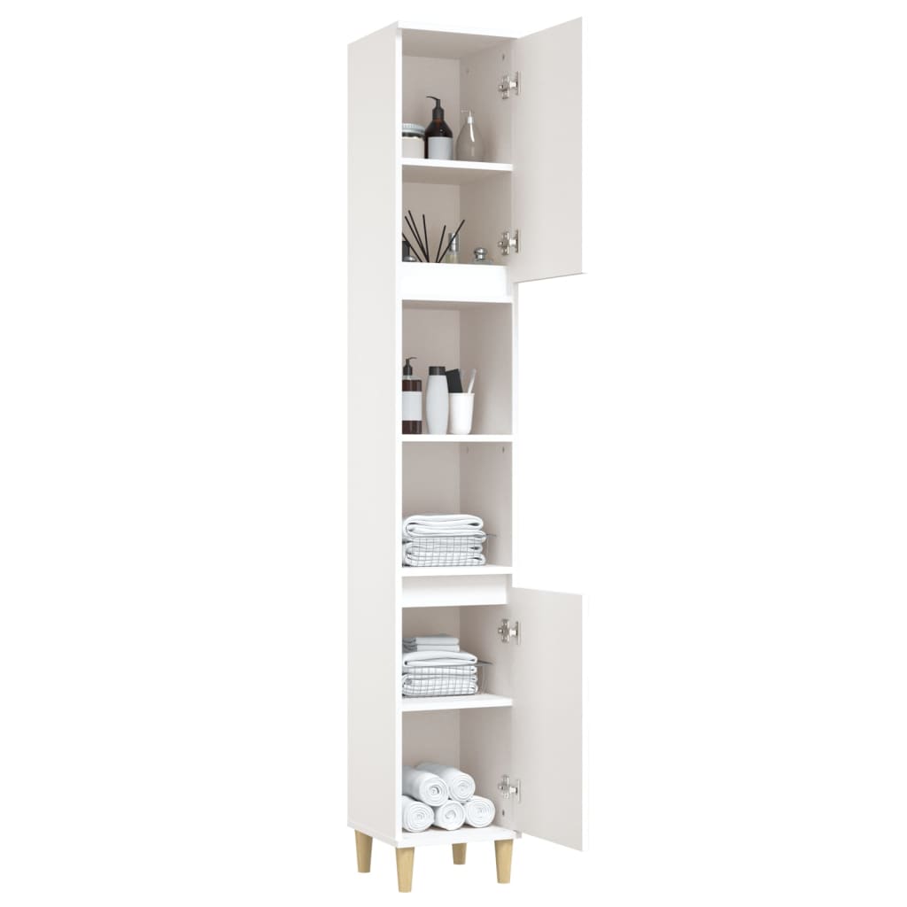 vidaXL Bathroom Cabinet White 30x30x190 cm Engineered Wood