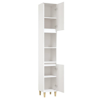 vidaXL Bathroom Cabinet White 30x30x190 cm Engineered Wood