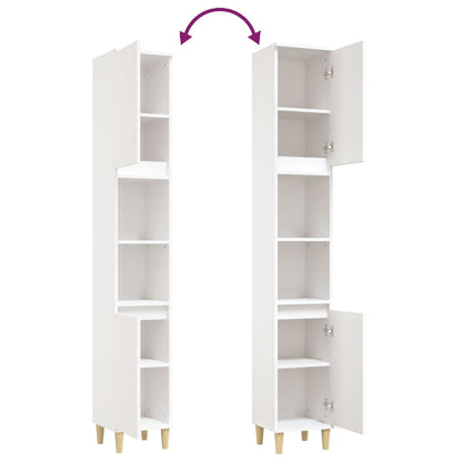 vidaXL Bathroom Cabinet White 30x30x190 cm Engineered Wood