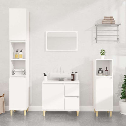 vidaXL Bathroom Cabinet White 30x30x190 cm Engineered Wood