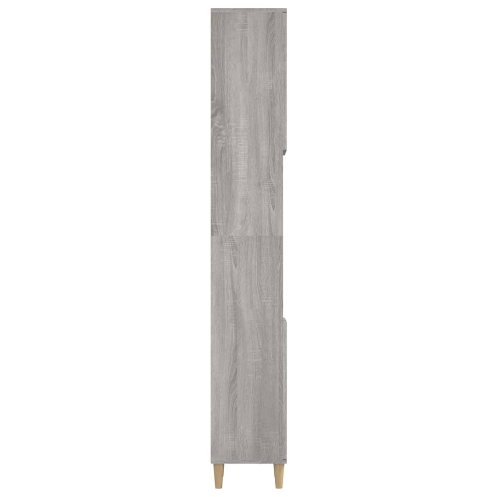 vidaXL Bathroom Cabinet Grey Sonoma 30x30x190 cm Engineered Wood