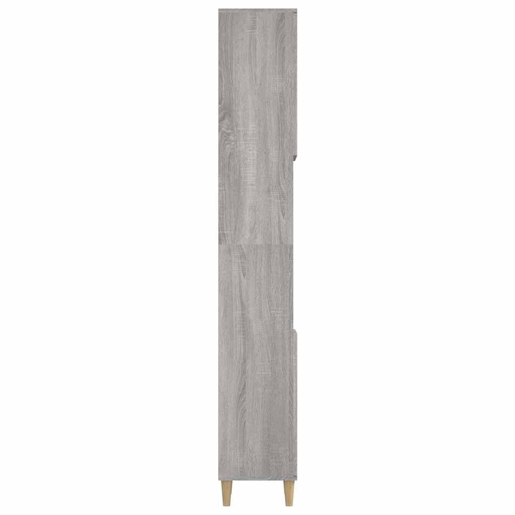 vidaXL Bathroom Cabinet Grey Sonoma 30x30x190 cm Engineered Wood