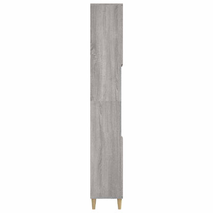 vidaXL Bathroom Cabinet Grey Sonoma 30x30x190 cm Engineered Wood