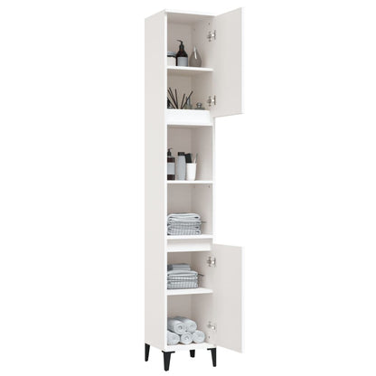 vidaXL Bathroom Cabinet White 30x30x190 cm Engineered Wood