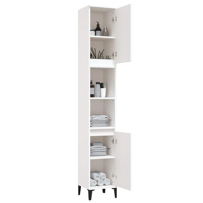 vidaXL Bathroom Cabinet White 30x30x190 cm Engineered Wood