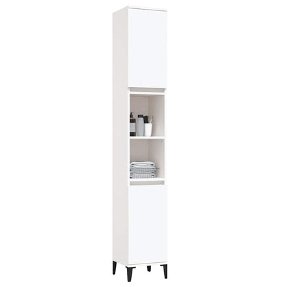 vidaXL Bathroom Cabinet White 30x30x190 cm Engineered Wood