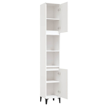vidaXL Bathroom Cabinet White 30x30x190 cm Engineered Wood